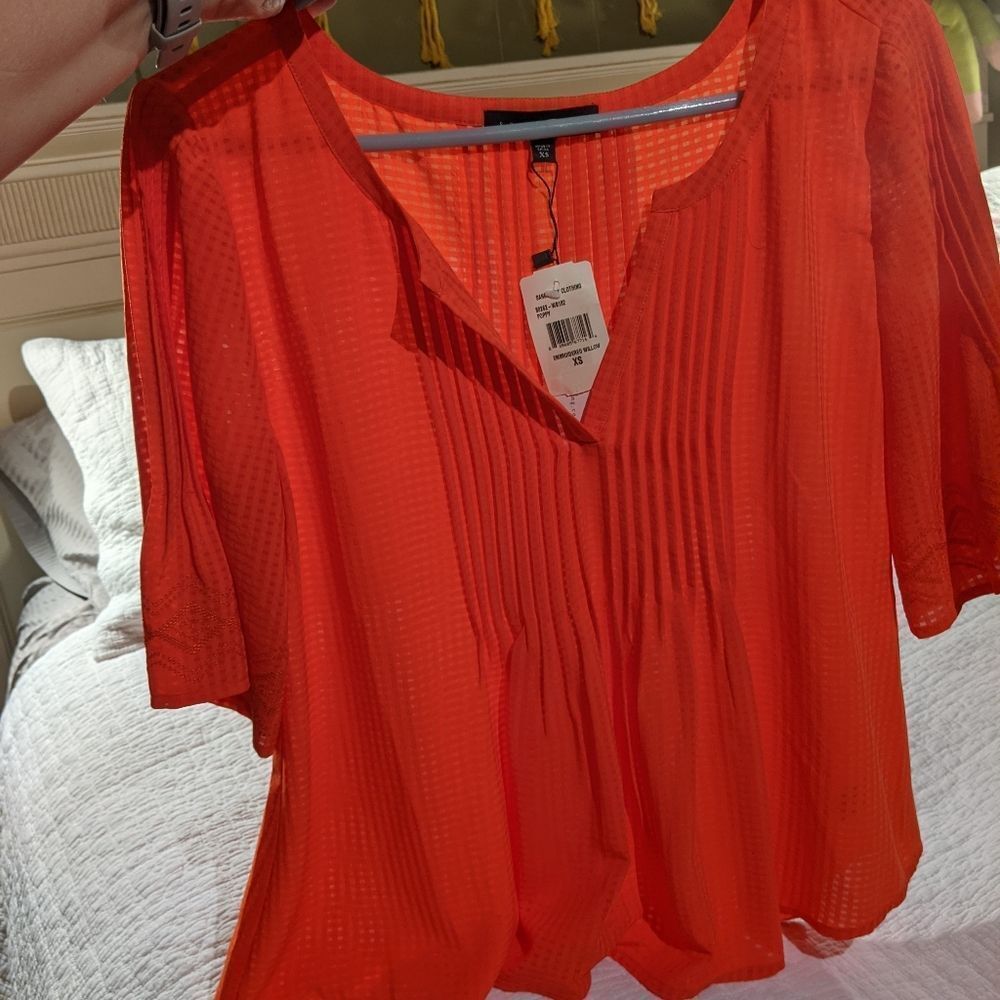 Sanctuary Embroidered Willow Top Poppy Size XS